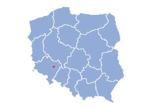 Вроцлав на карте Польши
