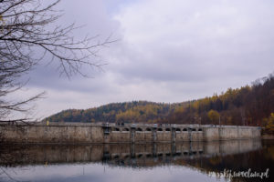 плотина, Озеро Быстрицкое (zapora wodna, Bystrzyckie jezioro, Zagórze Śląskie)